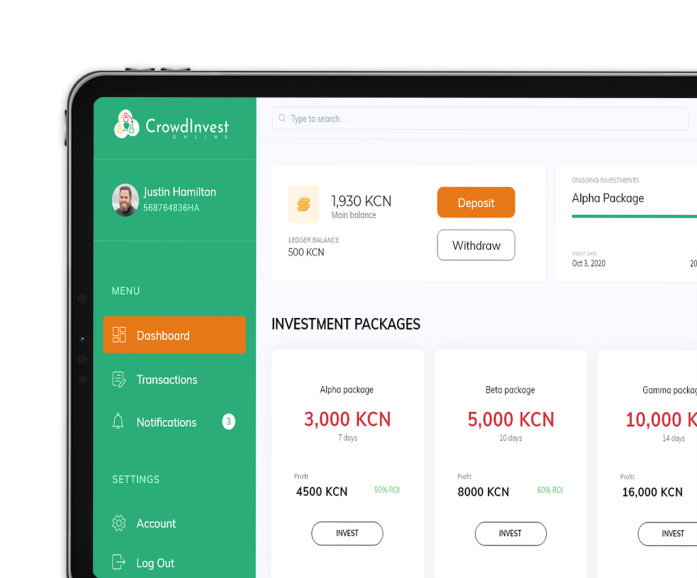 Tokenized Financial Investment Web Application Platform in Slovenia for CrowdInvest