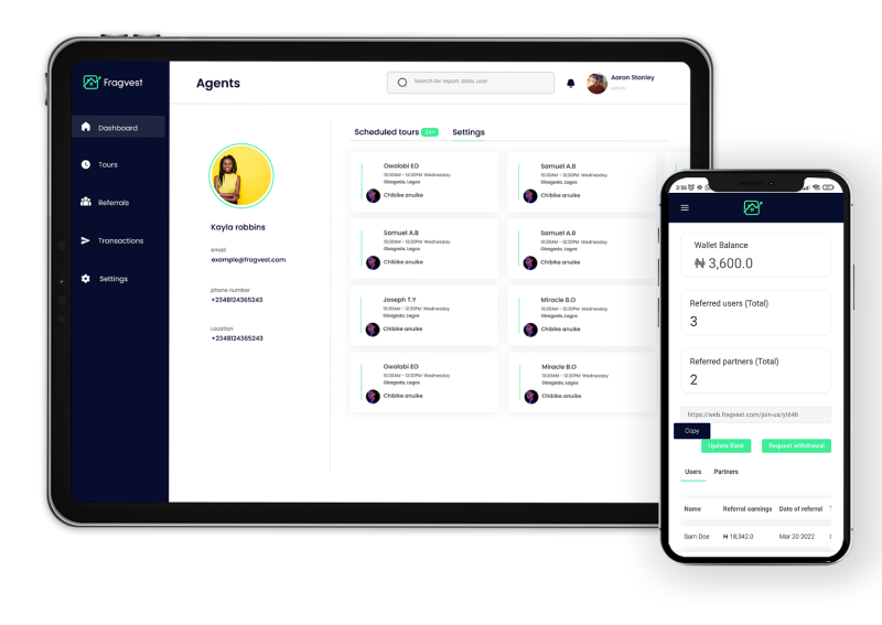 Realtor Portal Mockup