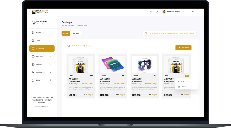 Business App Mockup
