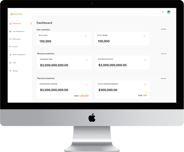Admin Dashboard Mockup